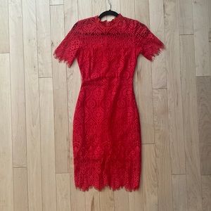 Lulu’s “Remarkable” Red Lace Dress